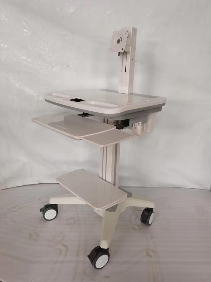 Laboratoryjna stacja robocza szpitala medycznego Mobilny prosty stabilny wózek komputerowy 0