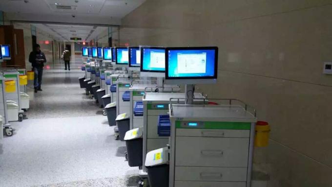 Komputerowe wózki na leki do elektrycznego wózka szpitalnego 0