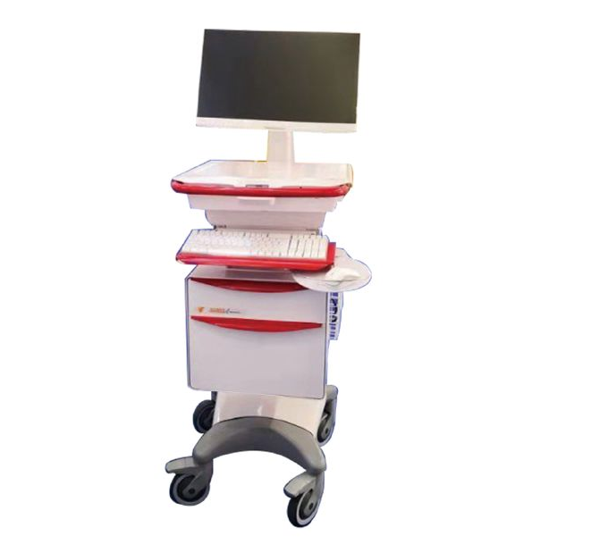 Regulowane stojaki na komputery Mobil ABS z blatem roboczym o wysokości 890 mm - 1290 mm 0