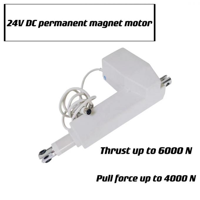 24 V DC Silnik z magnesami trwałymi Biały siłownik liniowy do łóżka medycznego 0