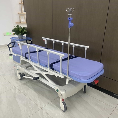 kupować hydrauliczne nosze Hhospital Equipment Medical Patient Trolley składany balustrada przenoszenie wózka inwalidzkiego b produkcja online