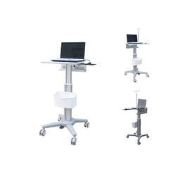 kupować Aluminiowa kolumna Medical Computer Trolley Hospital Mobilne obchody z akumulatorem produkcja online