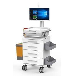 kupować ABS Powierzchnia robocza Pięciocalowy cichy komputer pielęgniarski Wózek medyczny produkcja online