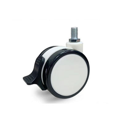 kupować PU TPR Materiał M12X25MM Medyczne kółka samonastawne z centralnym zamkiem hamulca produkcja online
