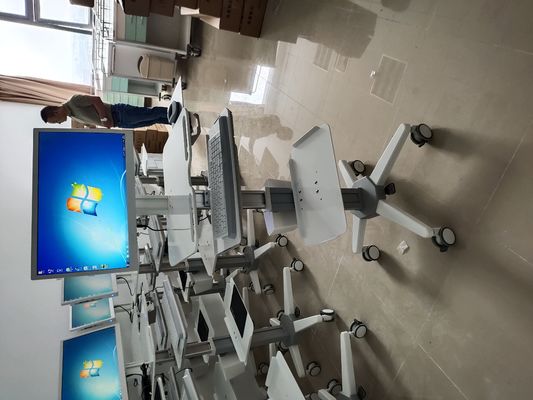kupować Wózek do pracy z komputerem o regulowanej wysokości Zintegrowany ruchomy wózek produkcja online