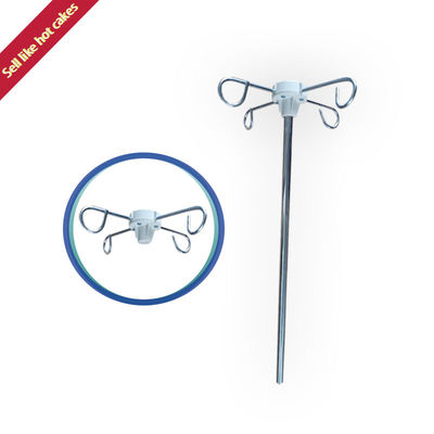Stojak infuzyjny do łóżka szpitalnego Plastikowy materiał metalowy Kolor niebieski