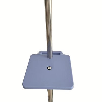 Niebieski mobilny stojak do infuzji ze stali nierdzewnej ze zdejmowanymi kółkami