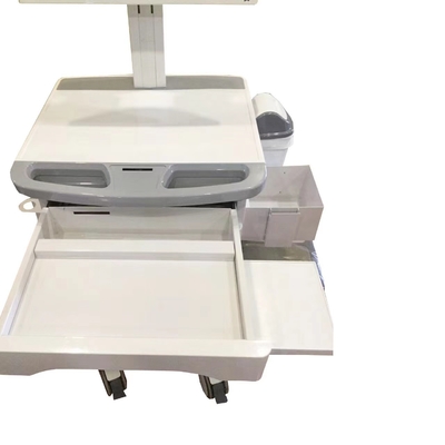 White Medical Mobile Information Wózek pielęgniarski z kółkiem hamulcowym