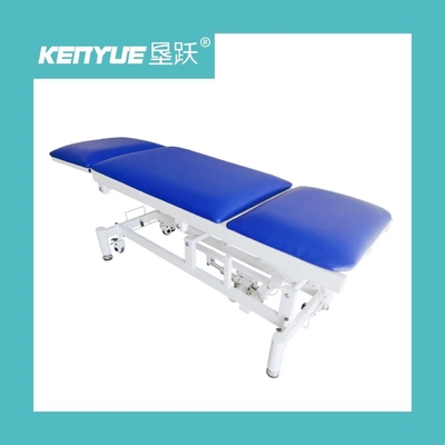 Elektryczne łóżko do badania łóżka ze stali węglowej Hydraulic Medical Blue