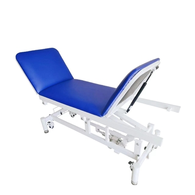 Elektryczne łóżko do badania łóżka ze stali węglowej Hydraulic Medical Blue