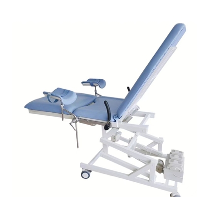 Bule Color Electric 3 Fcuntion Delivery Bed 90cm Metal Multifunctional Gynecological Table