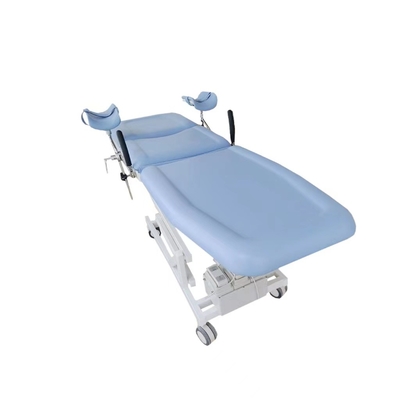 Bule Color Electric 3 Fcuntion Delivery Bed 90cm Metal Multifunctional Gynecological Table