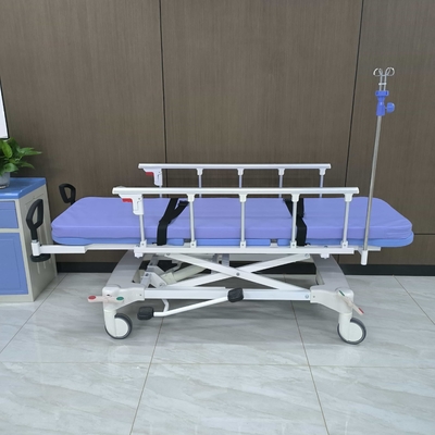 hydrauliczne nosze Hhospital Equipment Medical Patient Trolley składany balustrada przenoszenie wózka inwalidzkiego b