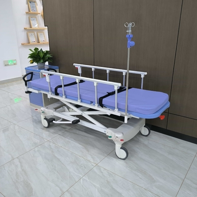 hydrauliczne nosze Hhospital Equipment Medical Patient Trolley składany balustrada przenoszenie wózka inwalidzkiego b