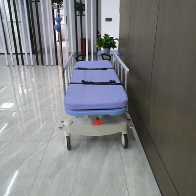 hydrauliczne nosze Hhospital Equipment Medical Patient Trolley składany balustrada przenoszenie wózka inwalidzkiego b