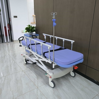 hydrauliczne nosze Hhospital Equipment Medical Patient Trolley składany balustrada przenoszenie wózka inwalidzkiego b