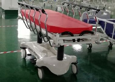 Hydrauliczny luksusowy wózek awaryjny dla pacjenta 4 sztuki 6 calowy centralny zamek