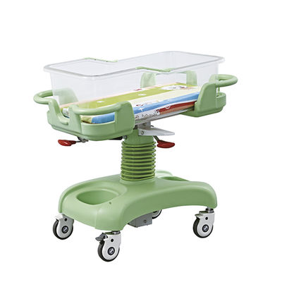 Sterownik medyczny Deluxe z regulowanym łóżeczkiem dziecięcym z kółkiem w kolorze różowym