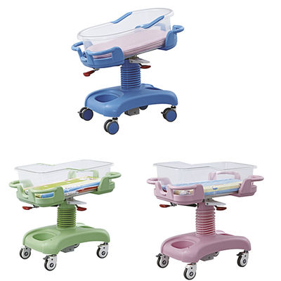 Sterownik medyczny Deluxe z regulowanym łóżeczkiem dziecięcym z kółkiem w kolorze różowym