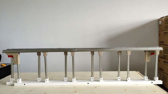 Sześciobiegunowe szyny boczne ze stopu aluminium do łóżek szpitalnych składane