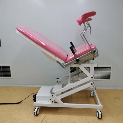 Elektryczne łóżko położnicze ginekologia specjalne łóżko położnicze kolor różowy