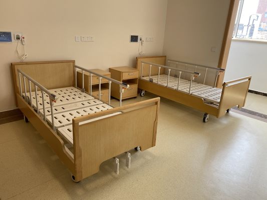 Szpital ze stopu aluminium poręcze drewno materiał dwufunkcyjny łóżko ręczne