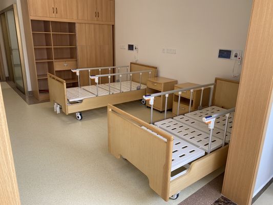Szpital ze stopu aluminium poręcze drewno materiał dwufunkcyjny łóżko ręczne