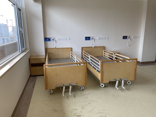 Ręczne łóżko szpitalne Domowe łóżko pielęgnacyjne z dwiema funkcjami Łóżko w domu opieki